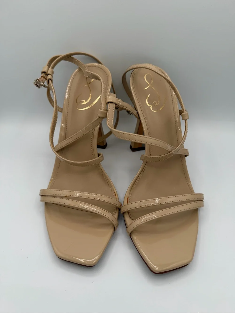 Sam Edelman Beige Nude Strappy Heeled Sandals